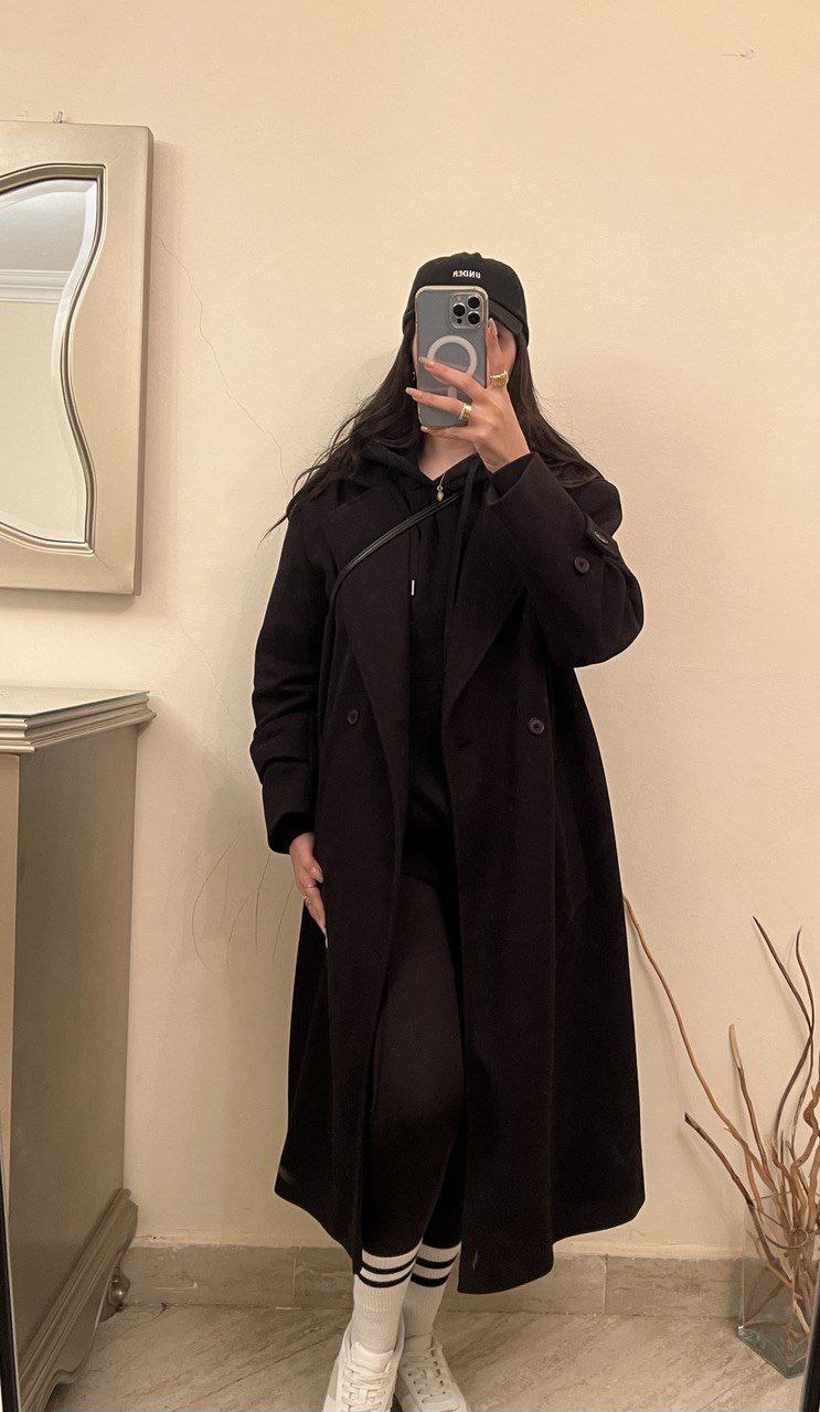 Black Long coat over size – Fash.eg