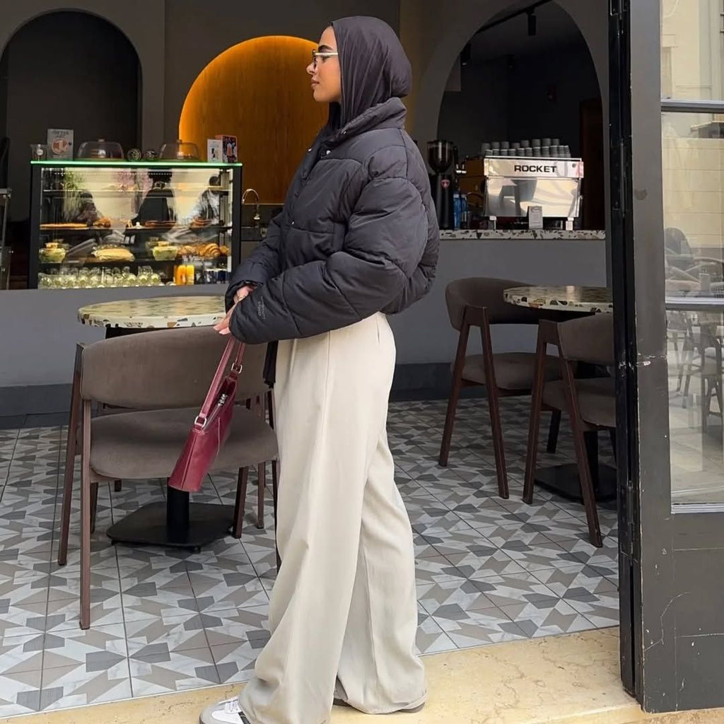 Light Gray Wide Leg Pants