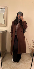 Brown Long coat over size