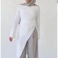 White ASYMMETRIC TUNIC shirt8