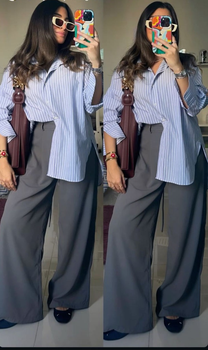 Dark Gray Wide Leg Pants
