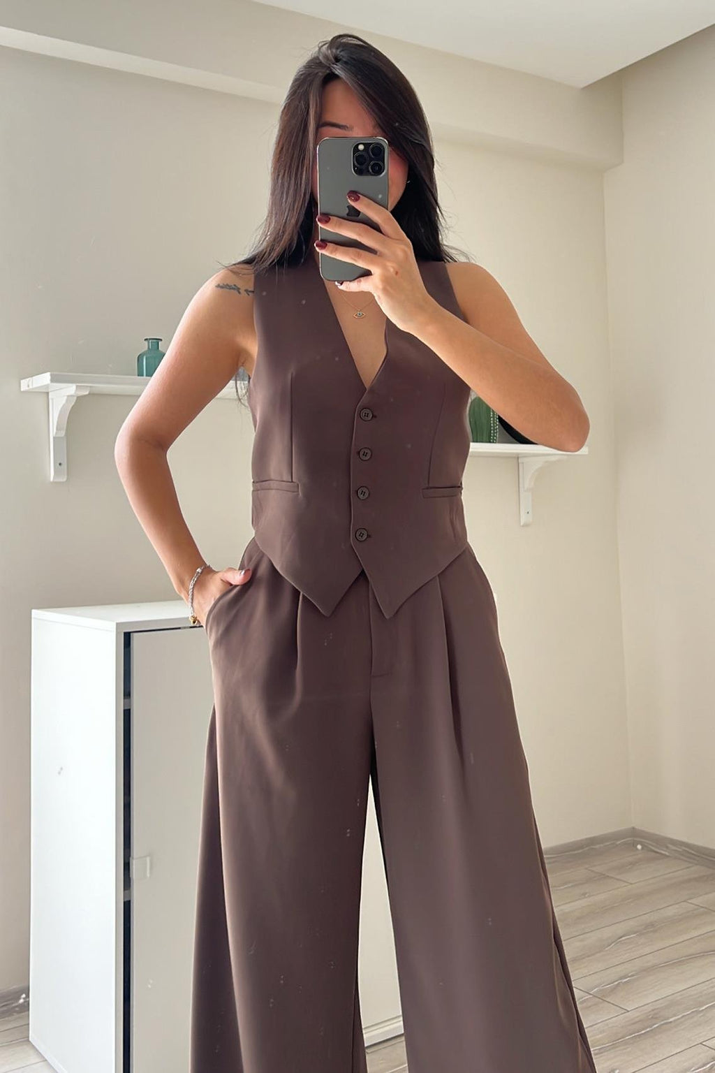 White Waistcoat Set