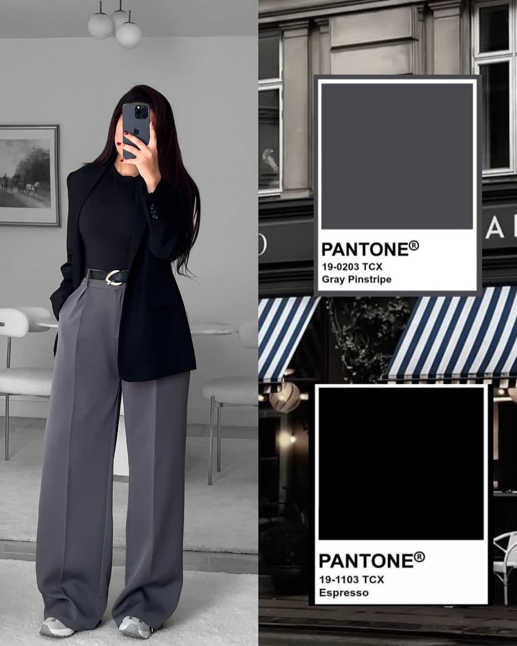 Dark Gray Wide Leg Pants