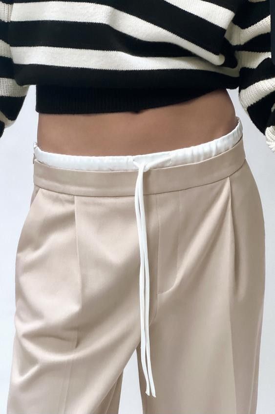 Beige Boxer Pants
