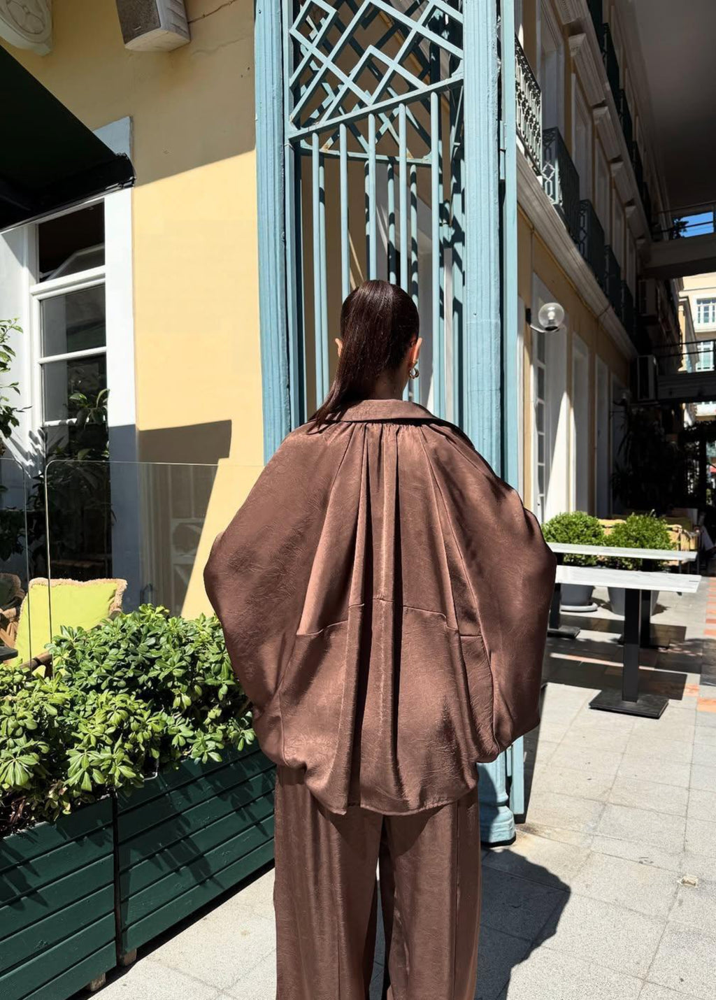 Set satin oversized