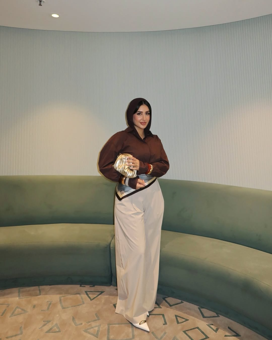 Beige Wide Leg Pants