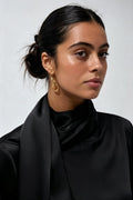 Shawl satin shirt