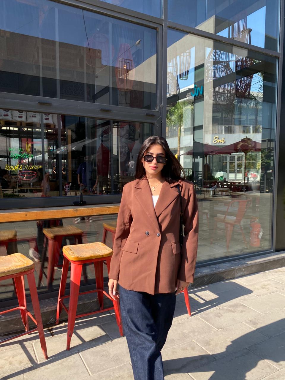 Brown Breasted blazer