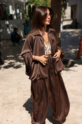 Set satin oversized
