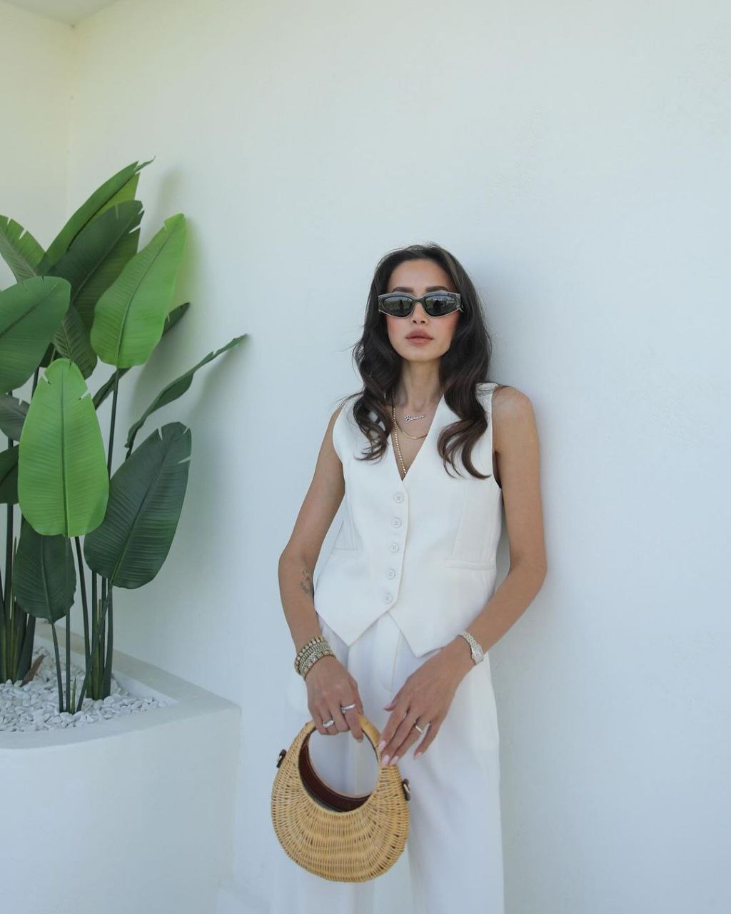 White Waistcoat Set