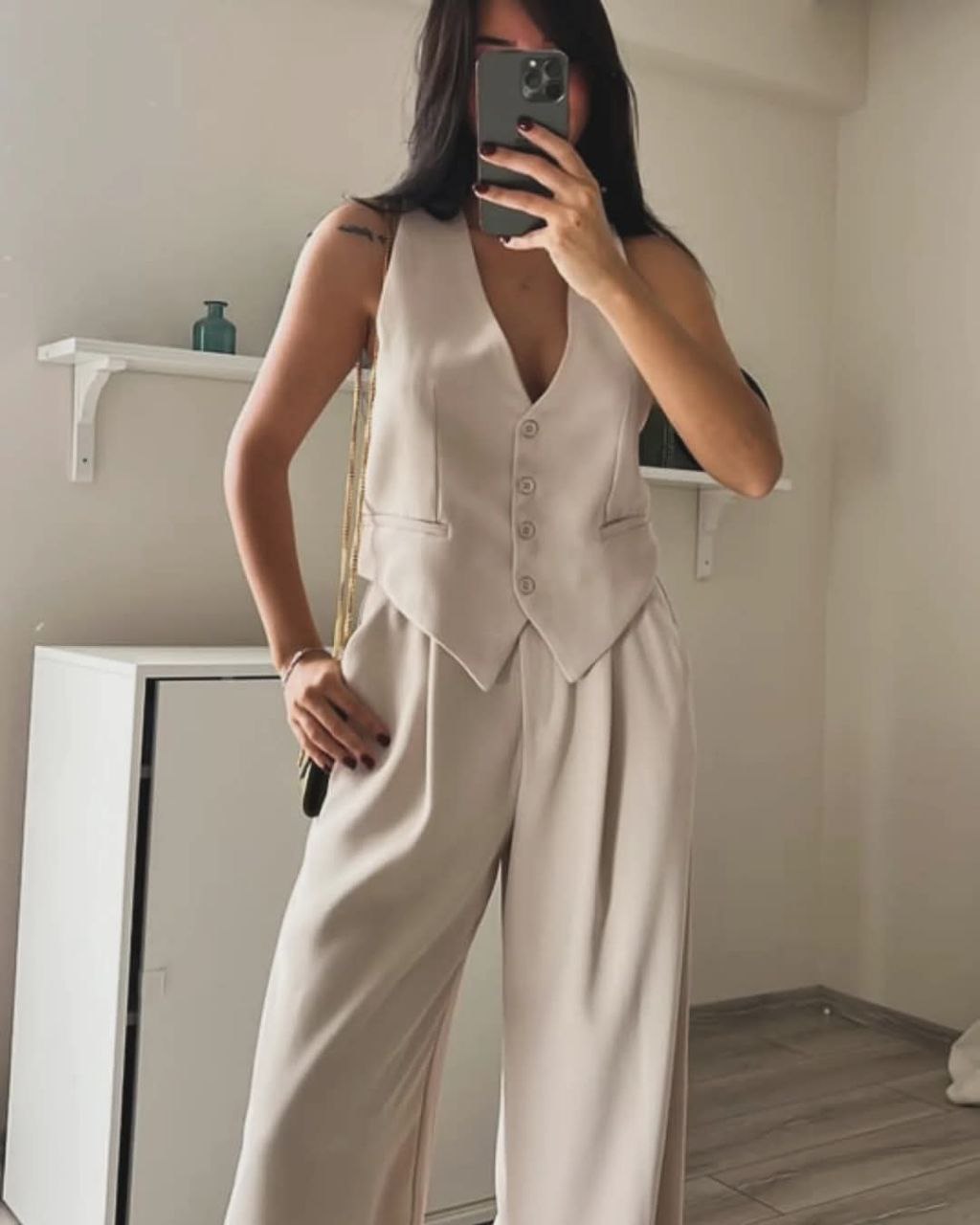 White Waistcoat Set