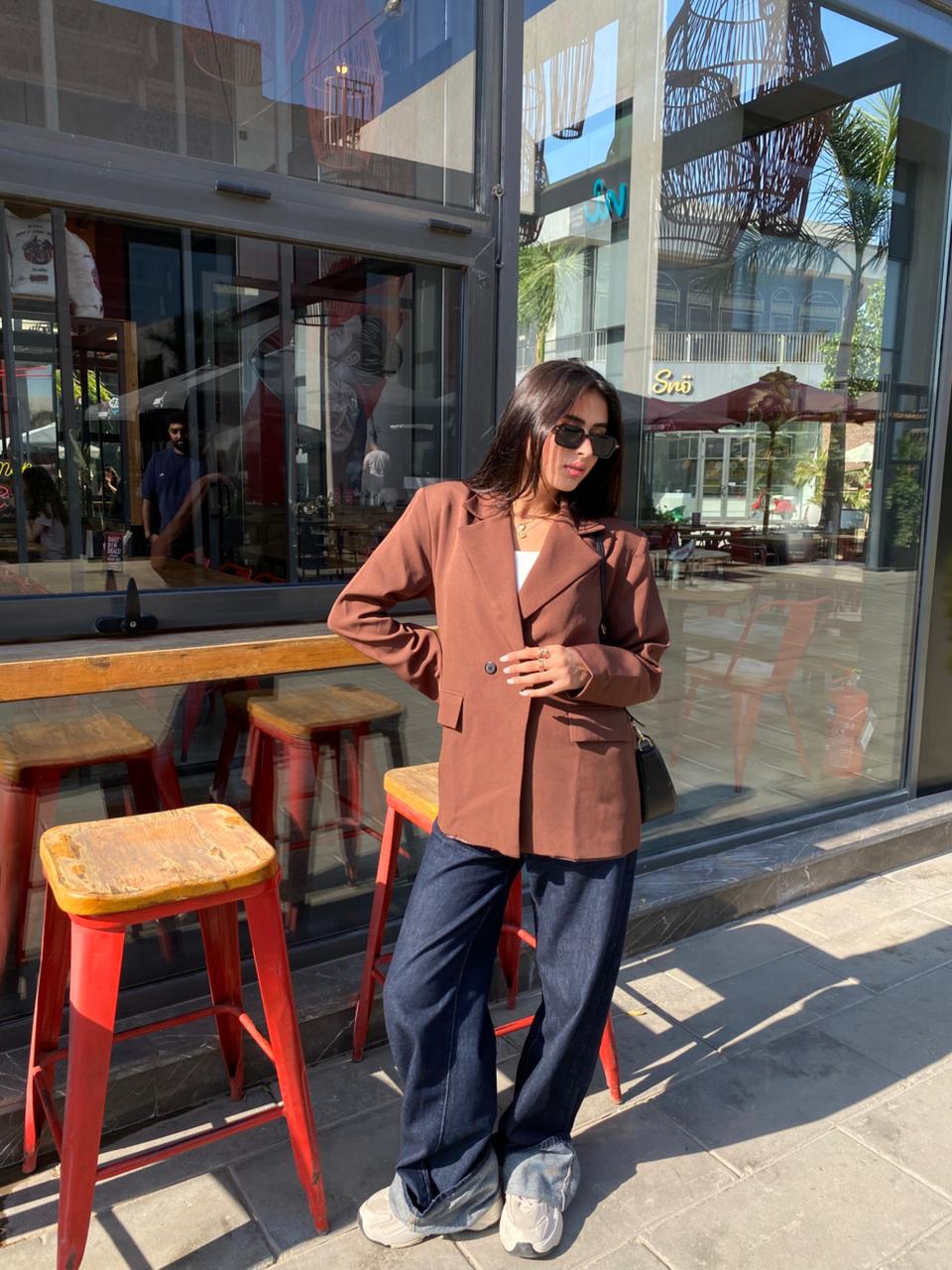 Brown Breasted blazer