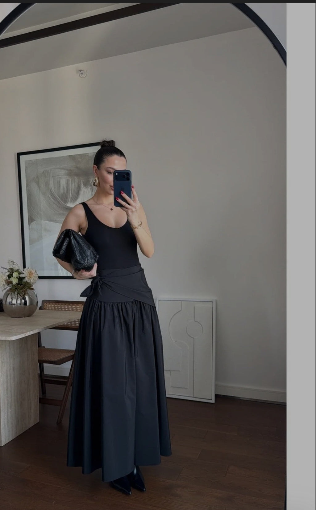 Waist tie skirt