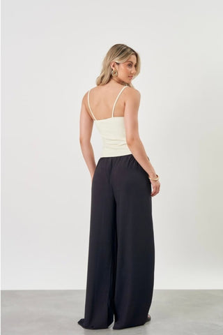 Linen blend pants