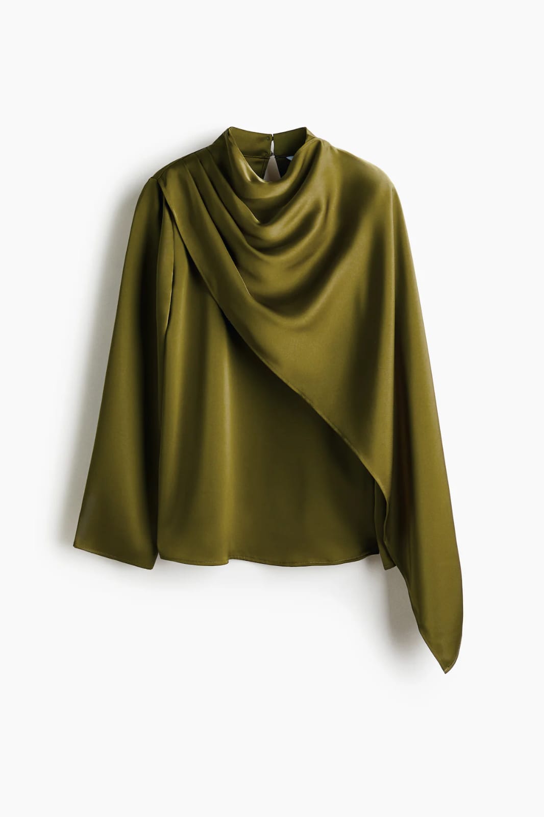 Shawl satin shirt