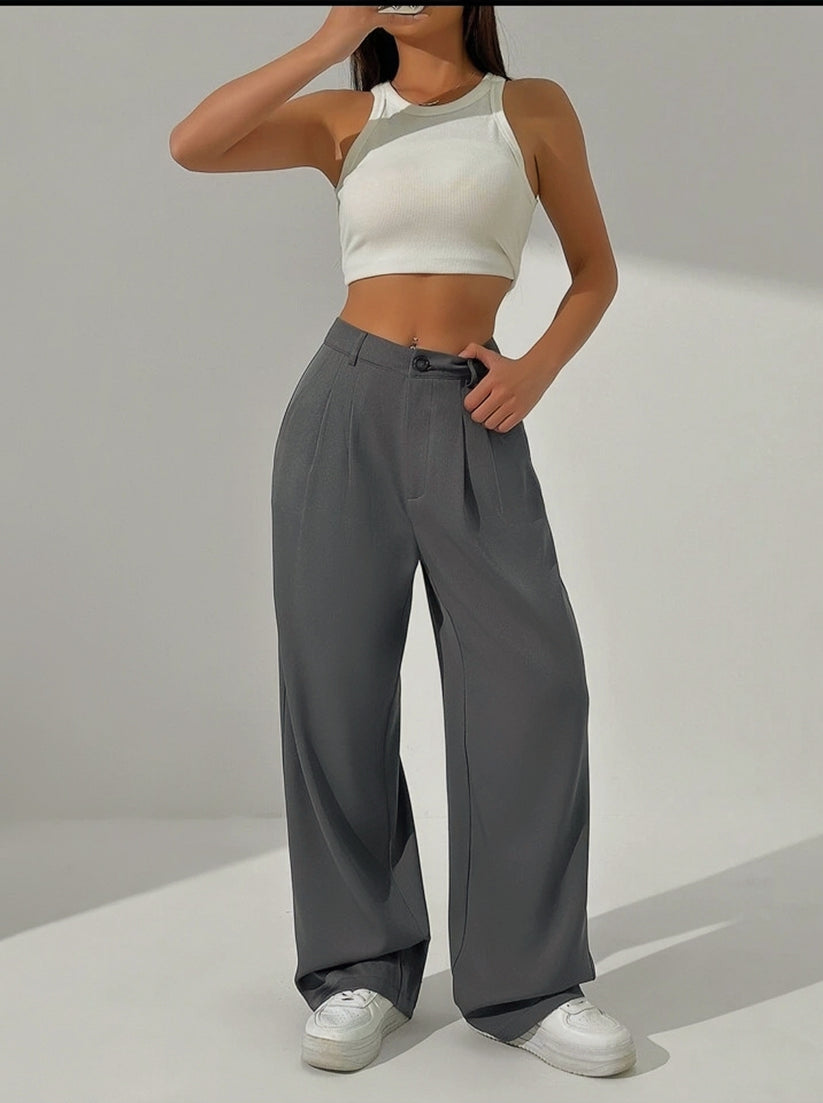 Dark Gray Wide Leg Pants