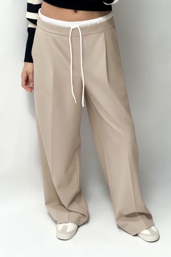 Beige Boxer Pants