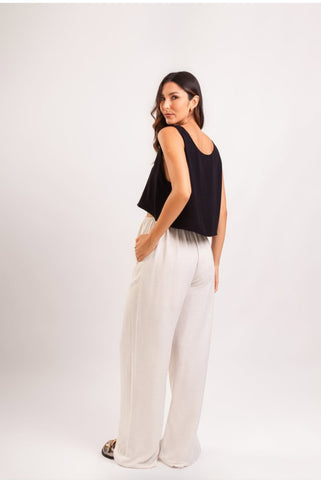 Linen blend pants