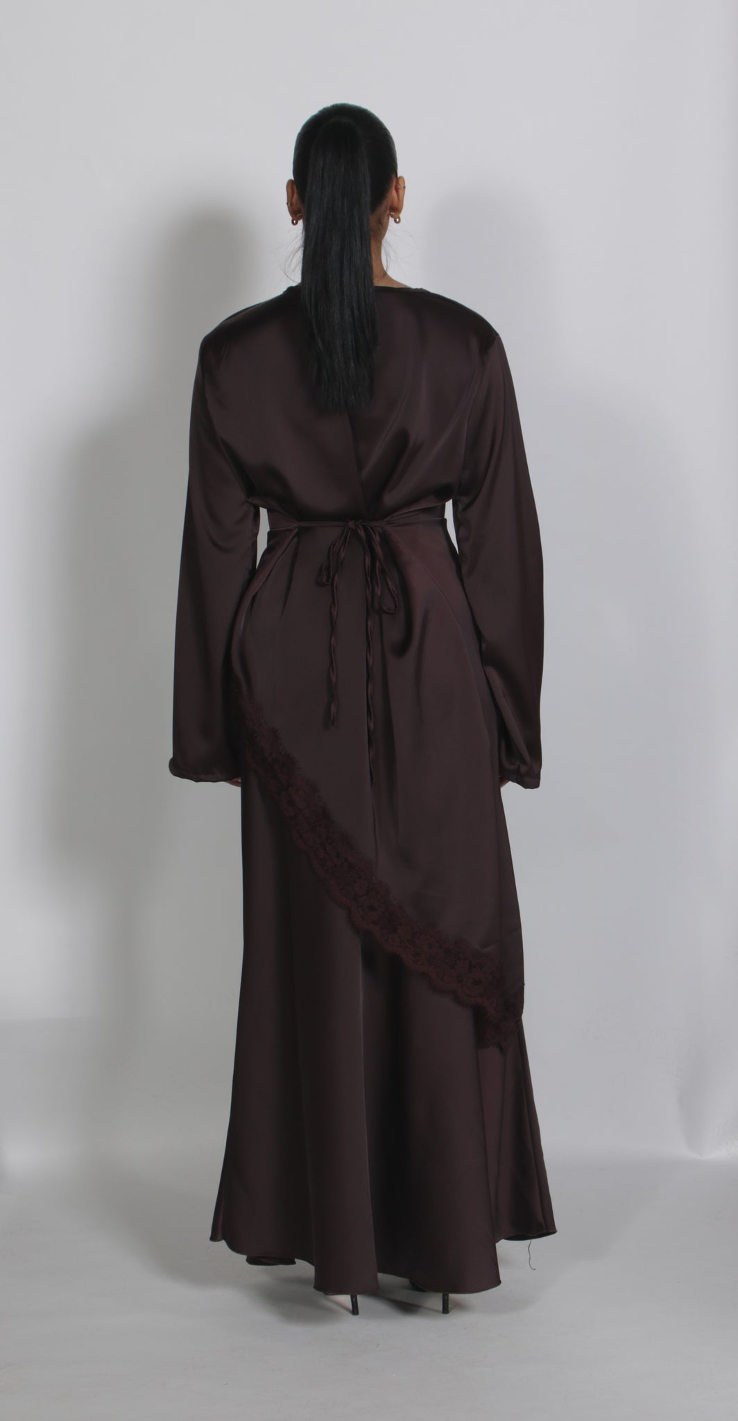 Satin shirt with lace